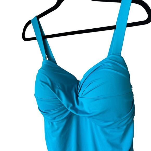 Anne Cole Women's Live in Color Twist Front Underwire Tankini Swim Top Size 18W - Picture 4 of 6
